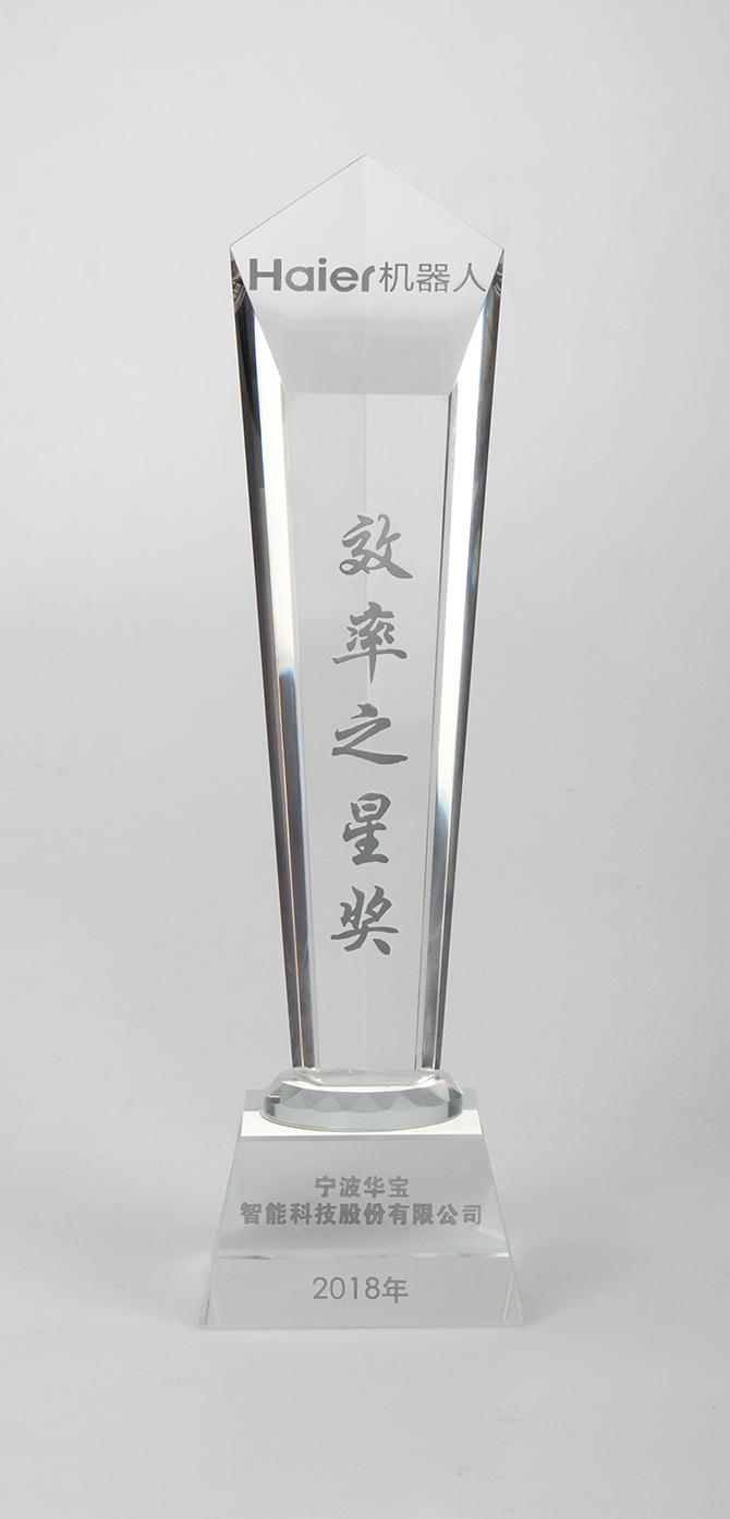 熱烈祝賀 華寶榮獲2018年海爾機(jī)器人“效率之星獎(jiǎng)”